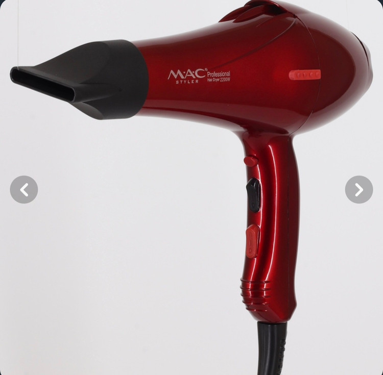 سشوار حرفه ای مک مدل MC-6672 با موتور ایتالیایی و باد سرد