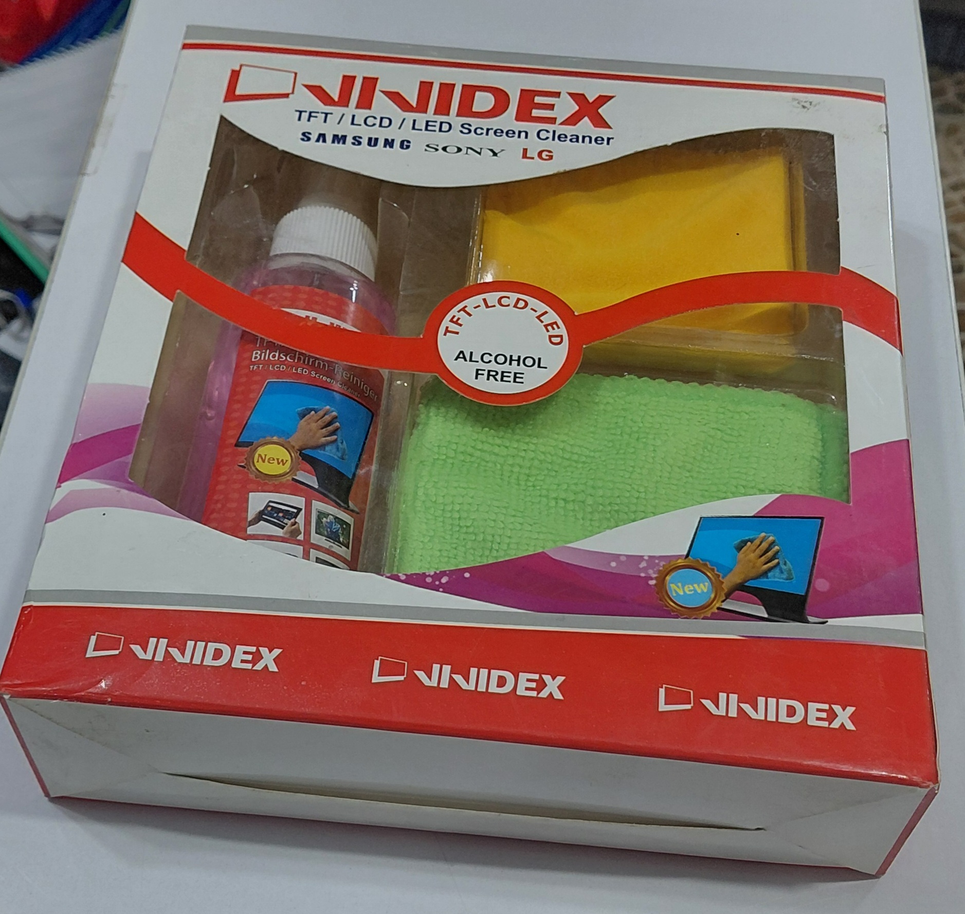 اسپری تمیزکننده صفحه تلویزیون و لپتاپ بادوعددپارچه ویویدکس vividex