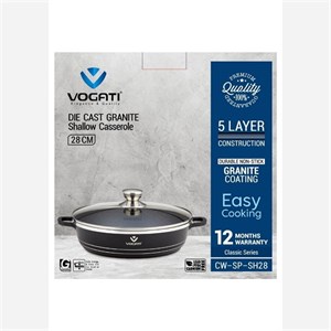 ماهیتابه وگاتی18/10 سایز ۲۸ گرانیتی