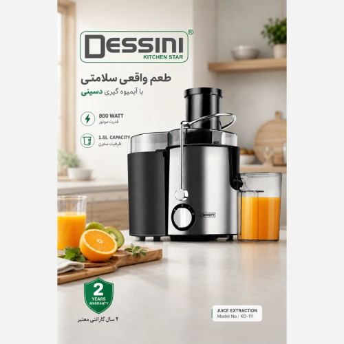 آبمیوه گیری دسینی Dessini مدل KD-111 با توان 800 وات